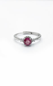 Anello Tormalina Rosa e Argento 925