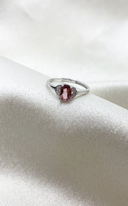Anello Tormalina Rosa e Argento 925