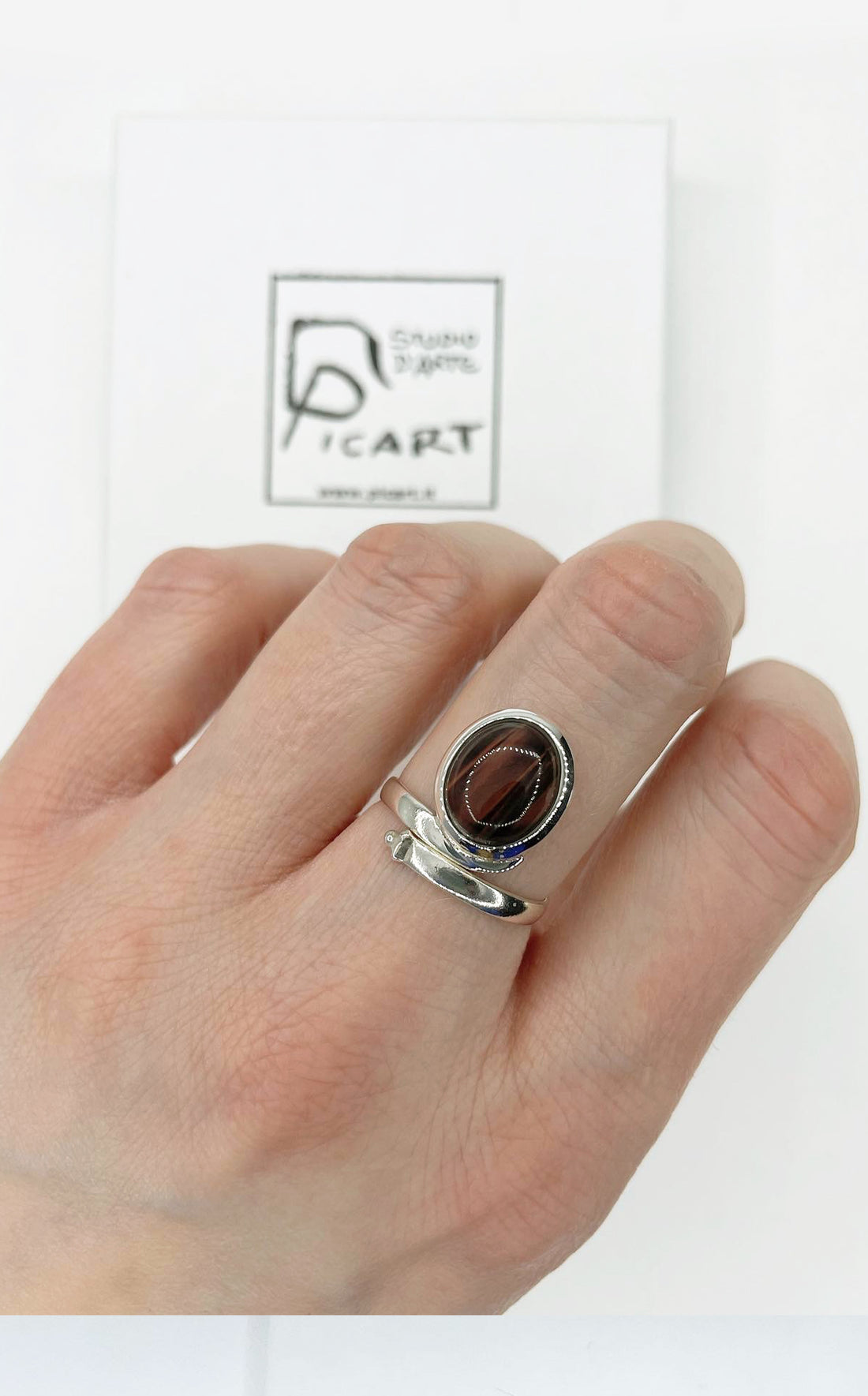 Anello Occhio di Bue e Argento 925