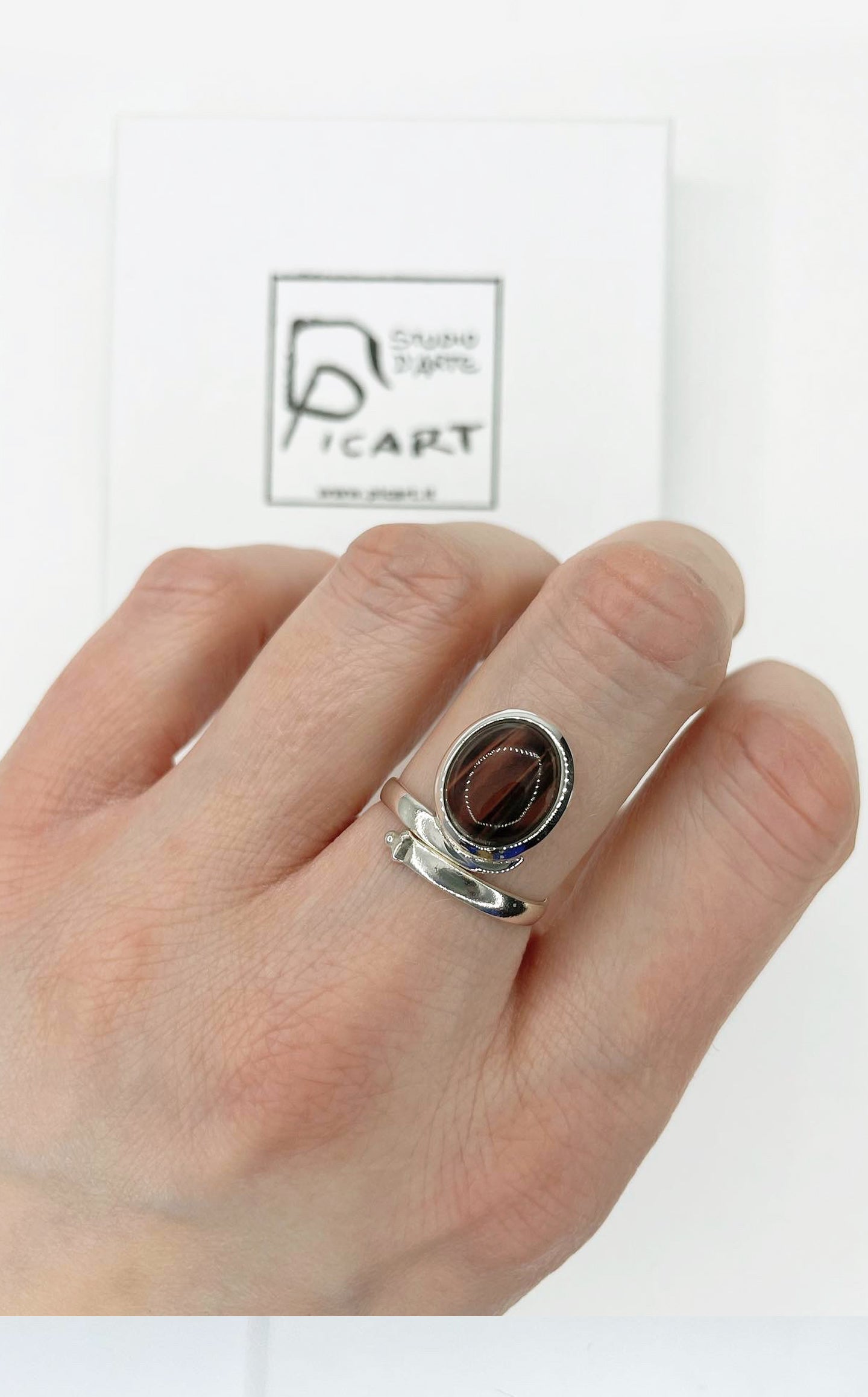Anello Occhio di Bue e Argento 925