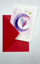Carica l&#39;immagine nel visualizzatore di Gallery, Biglietto d&#39;Auguri Luna Viola
