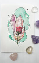 Carica l&#39;immagine nel visualizzatore di Gallery, Biglietto d&#39;Auguri Rosa e Cristalli
