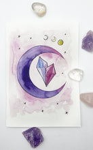 Carica l&#39;immagine nel visualizzatore di Gallery, Biglietto d&#39;Auguri Luna Viola
