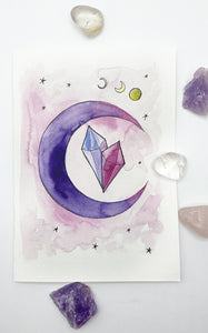 Biglietto d'Auguri Luna Viola
