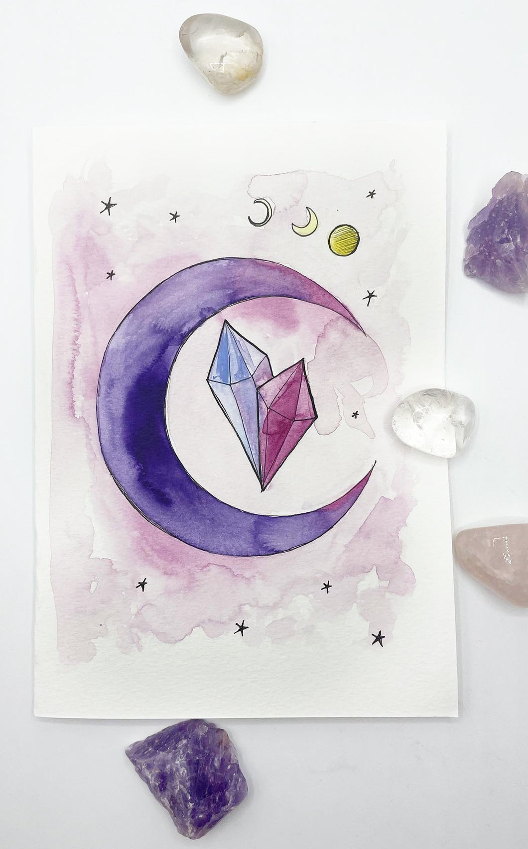 Biglietto d'Auguri Luna Viola