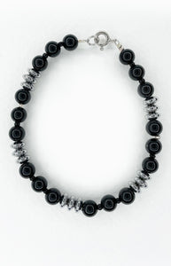 Bracciale Tormalina, Onice ed Ematite