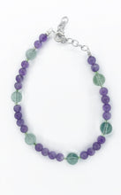 Carica l&#39;immagine nel visualizzatore di Gallery, Braccialetto Ametista e Fluorite
