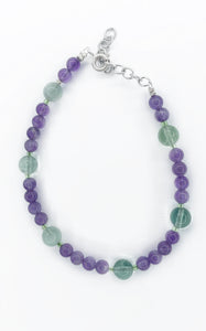 Braccialetto Ametista e Fluorite