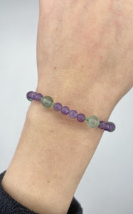 Braccialetto Ametista e Fluorite