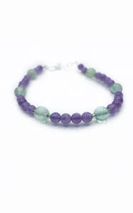 Braccialetto Ametista e Fluorite