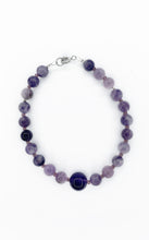 Carica l&#39;immagine nel visualizzatore di Gallery, Bracciale Lepidolite e Ametista
