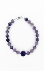 Bracciale Lepidolite e Ametista
