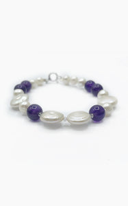 Bracciale Perle e Ametista