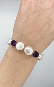 Bracciale Perle e Ametista