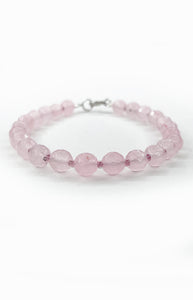 Bracciale Quarzo Rosa sfaccettato