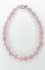 Bracciale Quarzo Rosa sfaccettato
