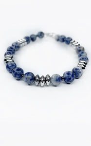 Bracciale Sodalite ed Ematite