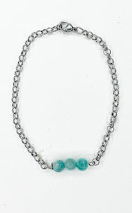Bracciale  Infinity - Amazzonite e Acciaio Inossidabile