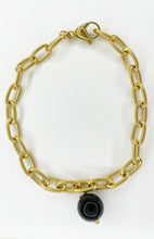 Carica l&#39;immagine nel visualizzatore di Gallery, Bracciale Once Upon a Time - Onice e Acciaio Inossidabile
