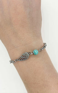 Bracciale Amazzonite e Acciaio Inossidabile