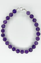 Carica l&#39;immagine nel visualizzatore di Gallery, Bracciale Ametista pietre tonde
