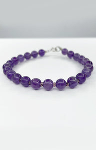 Bracciale Ametista pietre tonde