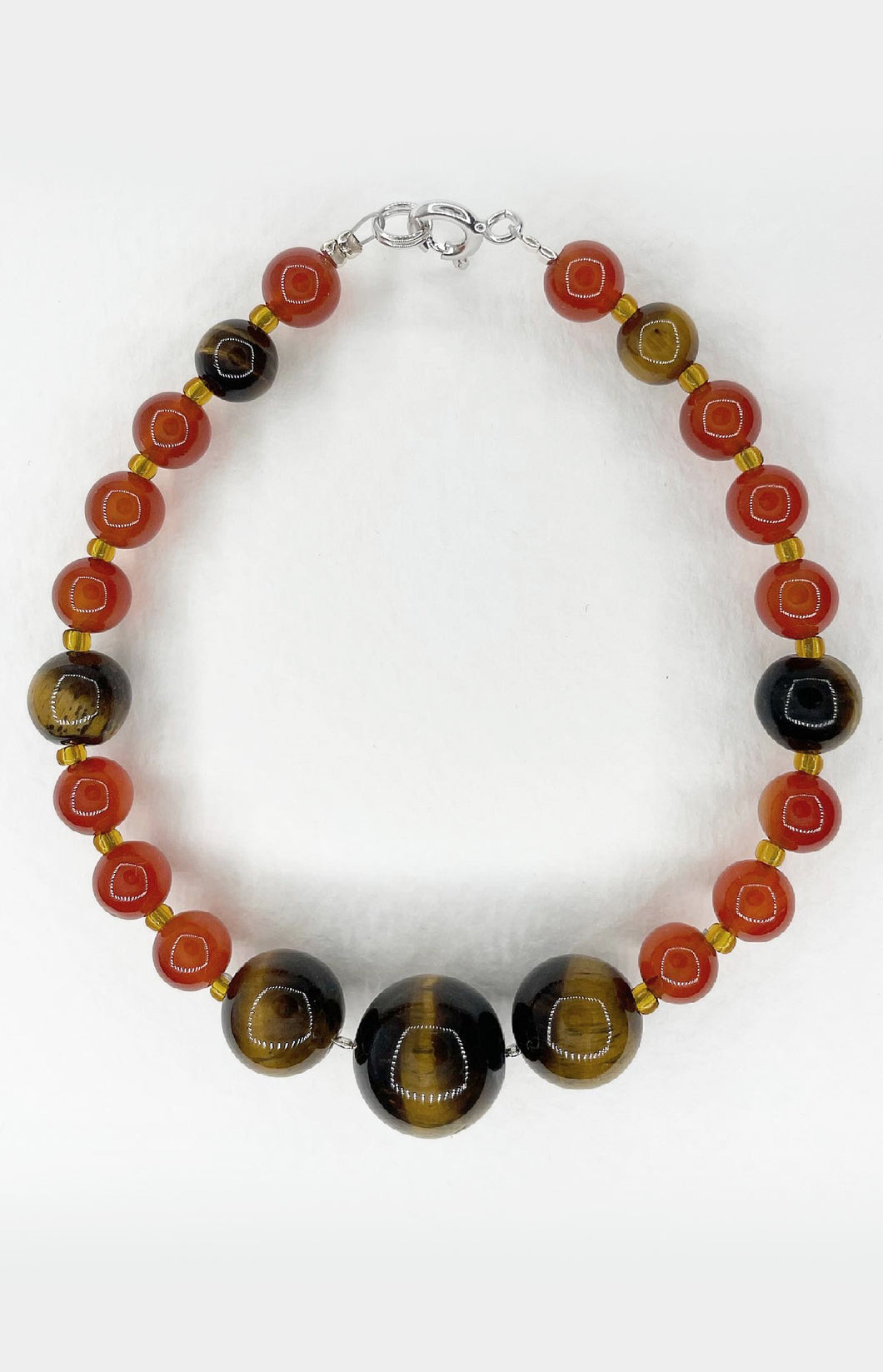 Bracciale Corniola e Occhio di Tigre