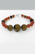 Carica l&#39;immagine nel visualizzatore di Gallery, Bracciale Corniola e Occhio di Tigre
