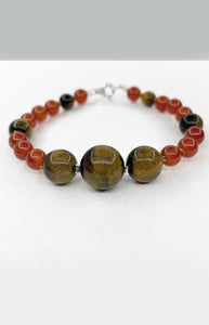 Bracciale Corniola e Occhio di Tigre