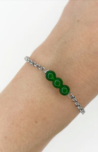 Bracciale Giada e Acciaio Inossidabile