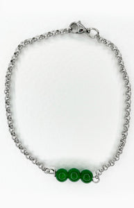 Bracciale Giada e Acciaio Inossidabile