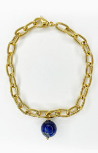 Bracciale Lapislazzuli e Acciaio Inossidabile