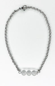 Bracciale Cristallo di Rocca e Acciaio inossidabile