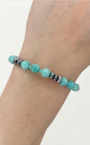 Bracciale Amazzonite ed Ematite