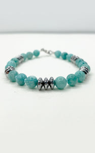 Bracciale Amazzonite ed Ematite