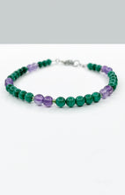 Carica l&#39;immagine nel visualizzatore di Gallery, Braccialetto Malachite e Ametista
