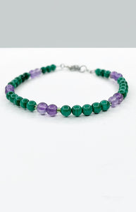 Braccialetto Malachite e Ametista