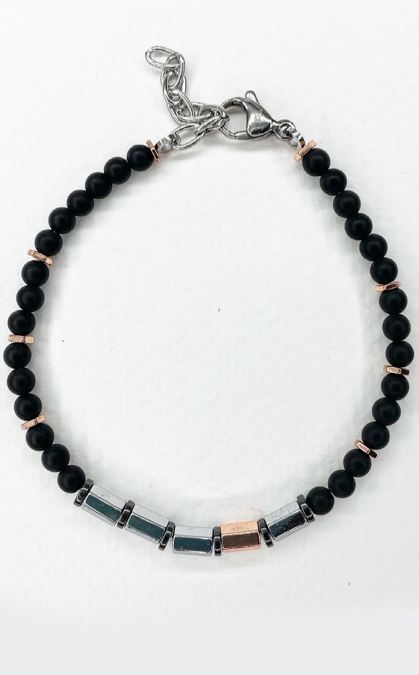 Bracciale Protection Unisex - Tormalina, Onice, Shungite e Ematite