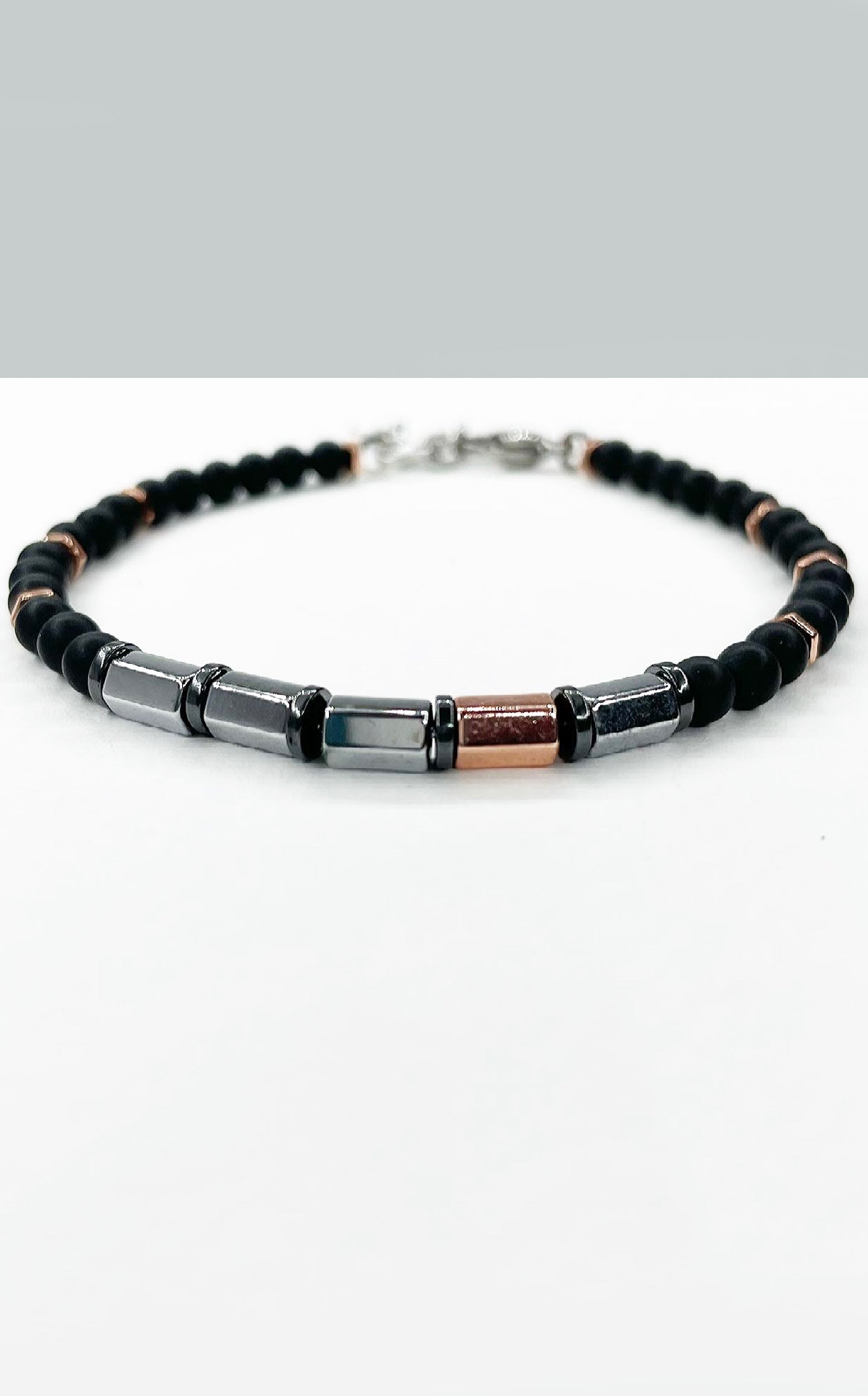 Bracciale Protection Unisex - Tormalina, Onice, Shungite e Ematite