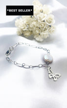 Carica l&#39;immagine nel visualizzatore di Gallery, Bracciale Madreperla e Farfalla (acciaio inossidabile)
