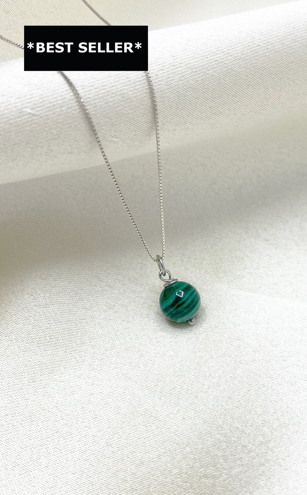 Ciondolo Malachite con catenina