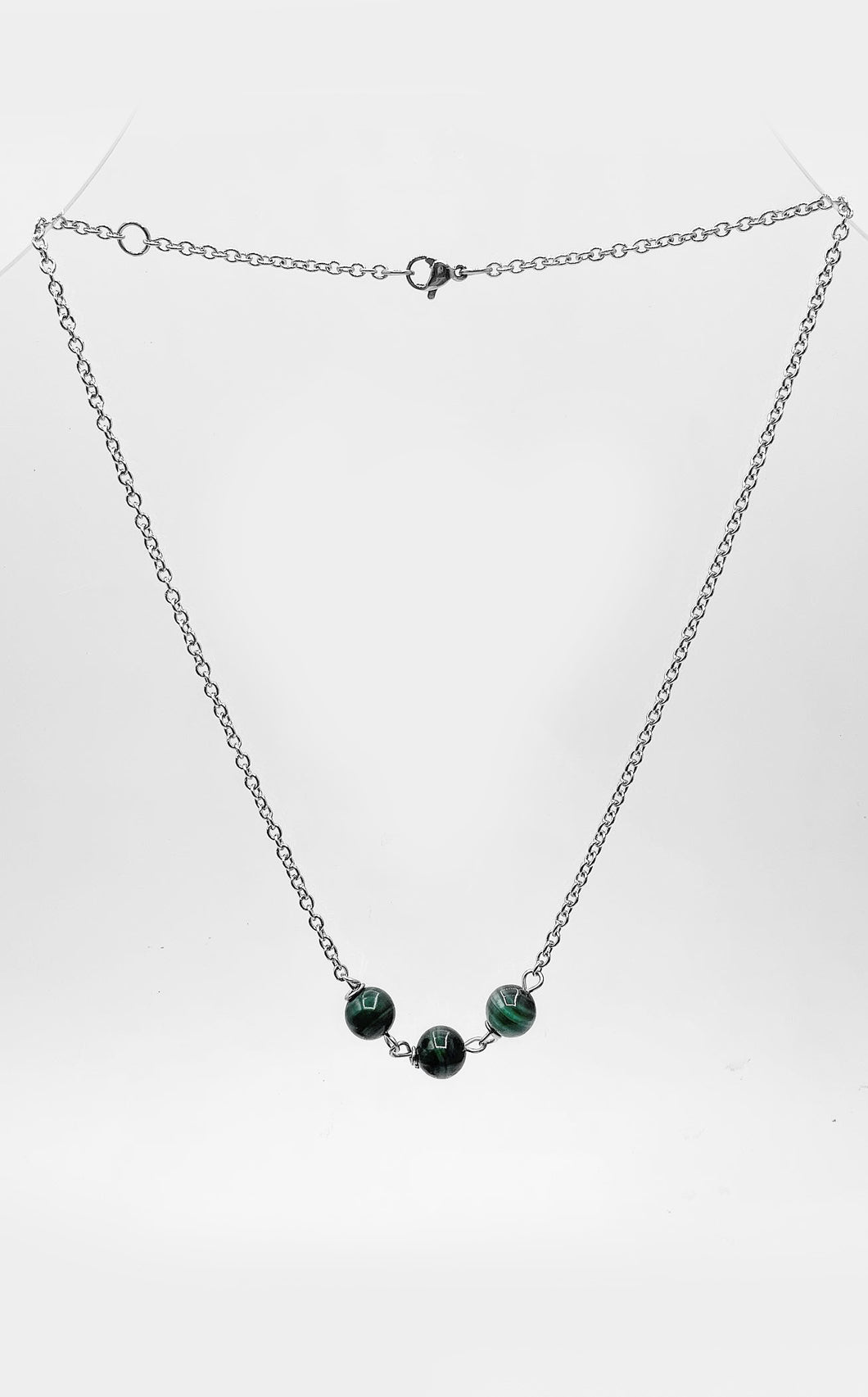 Collana Malachite + Orecchini Malachite