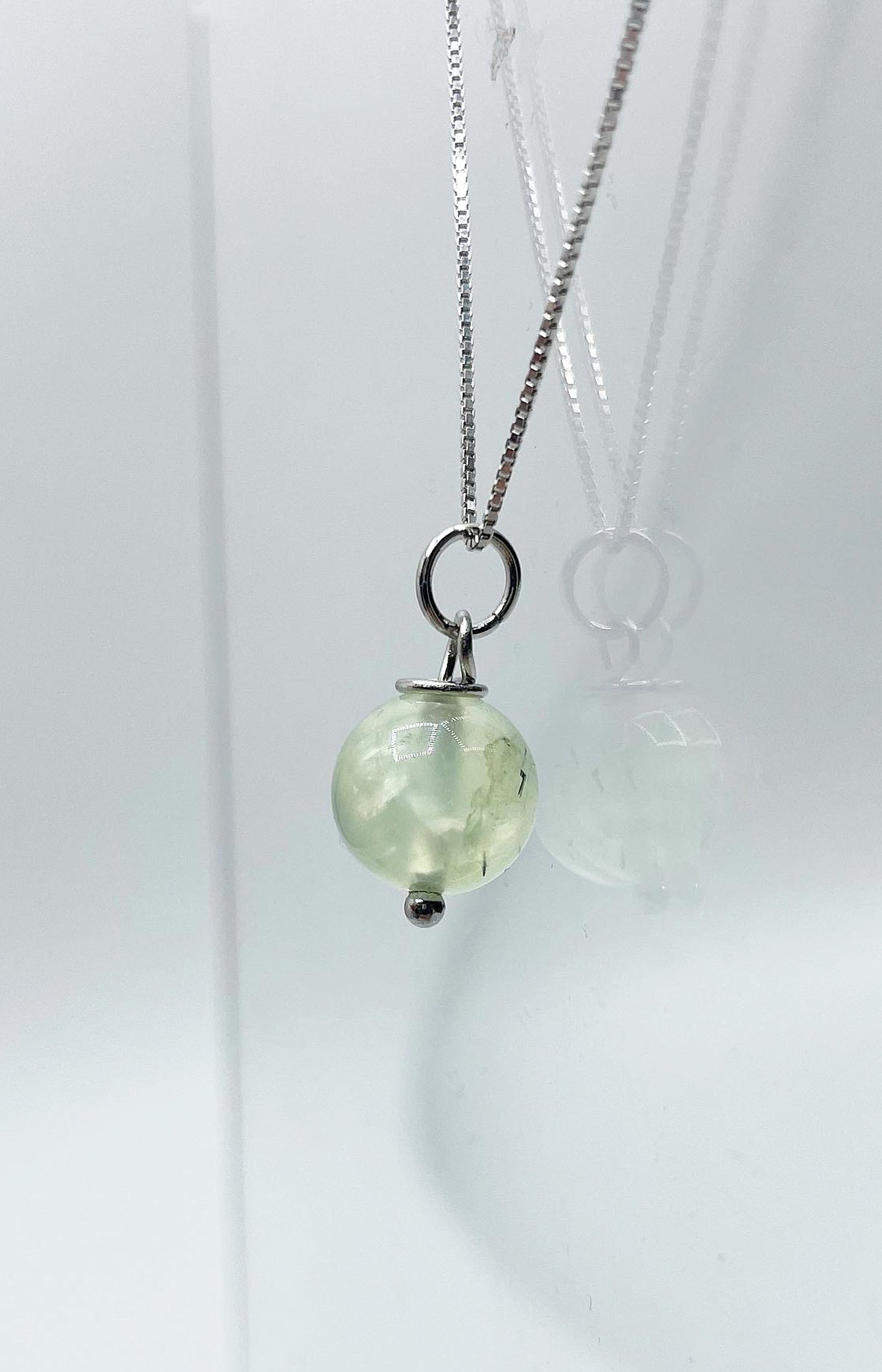 Ciondolo Atlas - Prehnite con Catenina