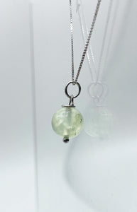 Ciondolo Prehnite con Catenina
