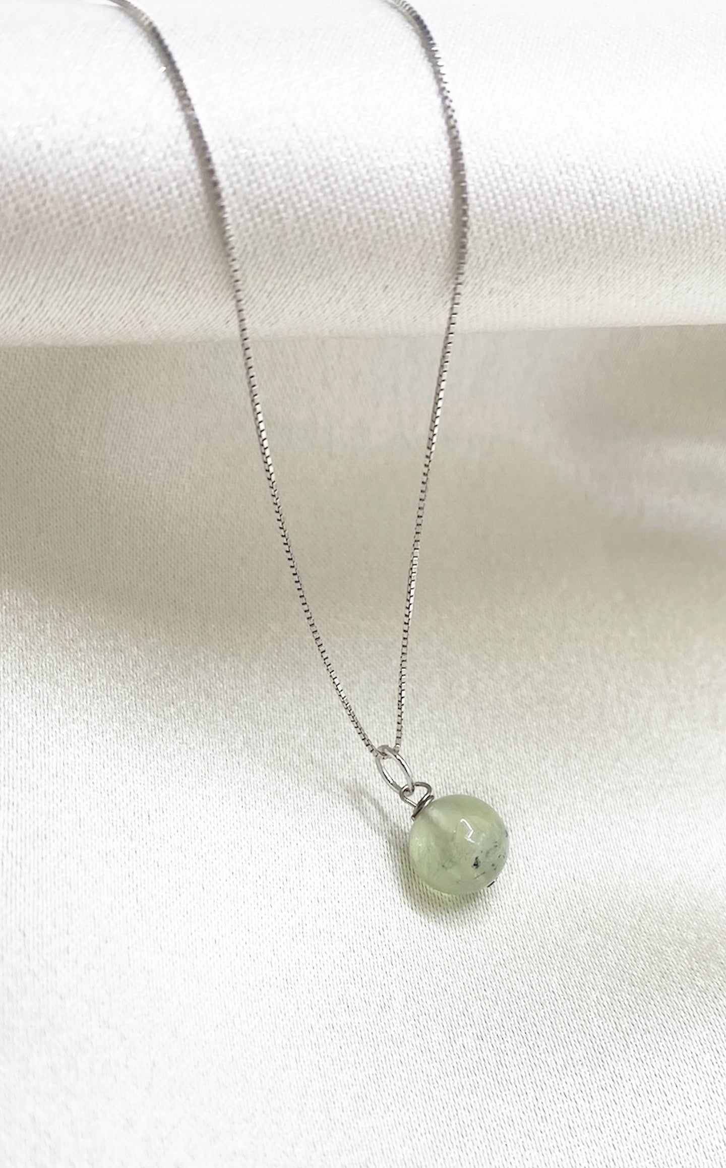 Ciondolo Atlas - Prehnite con Catenina