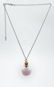 Collana Boccetta Quarzo Rosa
