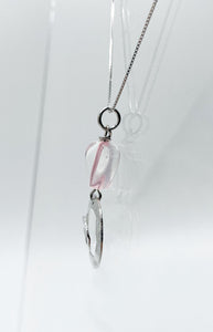 Set Quarzo Rosa (Ciondolo, catenina, orecchini) - Vergine