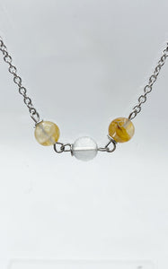 Collana Quarzo + Orecchini Quarzo
