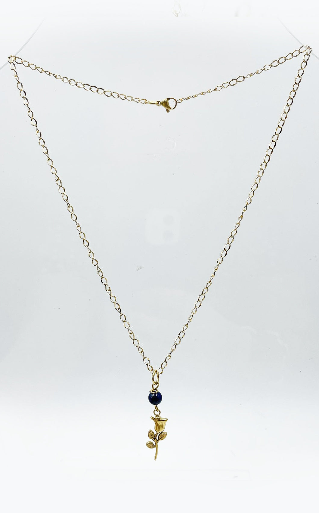 Collana Lapislazzuli con Tulipano Gold