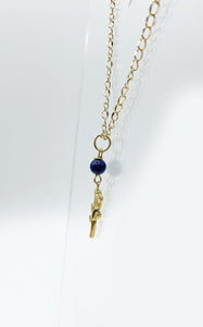 Collana Lapislazzuli con Tulipano Gold